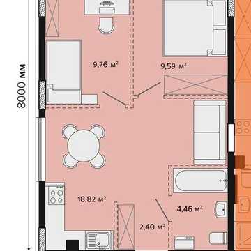 2К квартирка 44,8кв.м/Софіївська Борщагівка