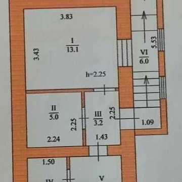 У продажу окремий будинок центр Баварії, 82м2, потребує ремонту