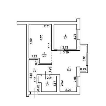 Сучасна квартира в центрі | 2 спальні | кухня-вітальня | 46 м²
