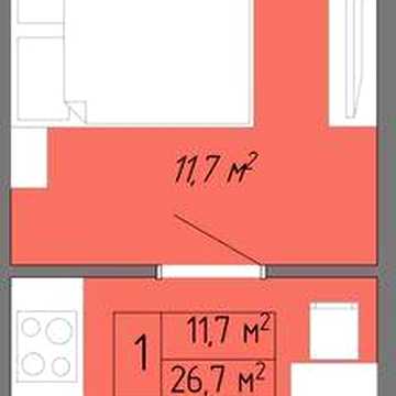 Смарт-квартира 28 м² с начатым ремонтом — новый дом, закрытая территория - торг!
