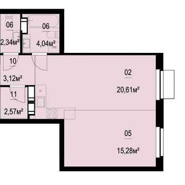 1 кімнатна квартира в ЖК Boston Creative House, метро Почайна ЖК Бостон