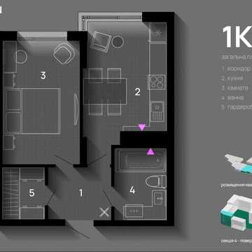 1 кімнатна квартира в ЖК SkyGarden на етапі здачі. ЖК Skygarden