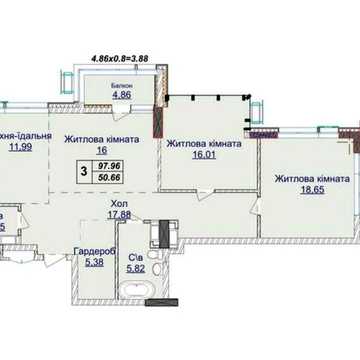 Без %! Продаж 3-кімнатної квартири 97 м² у ЖК Новопечерські Липки - Верхогляда 22Б (Драгомирова) ЖК Новопечерські Липки