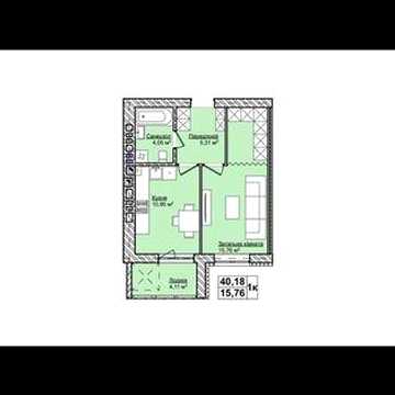 Продаж 1к квартири на м-н Жовтневий ЖК Smart Fort