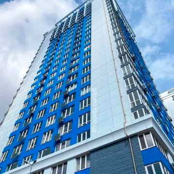 1К 44М² у ЖК Омега, 16/24 — кухня-вітальня з лоджією, закрита територія ЖК Омега