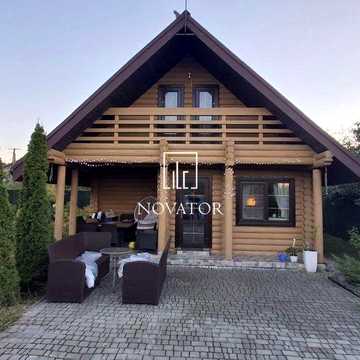 Будинок зі зруба біля озера Глорія, Клавдієво | 90 м² | 6 соток | 3 кімнати + кухня-вітальня | Баня | ЄОселя | Сертифікат | Ваучер | Без комісії