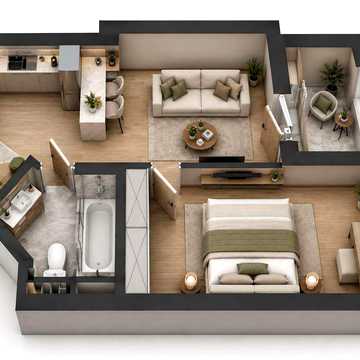 Продаж 1-кімнатної квартири 44,11 м² | Ужгород ЖК Парус Riverside