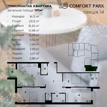 Продається трьохкімнатна квартира готова до ремонту від власника