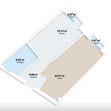 Продам 1-кімн. квартиру ( євродвушку) 52.35 м² ЖК Bereg Residens ЖК Bereg Residence