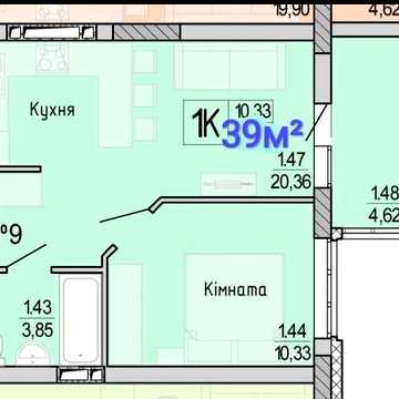 От собственника продажа однокомнатной квартиры 39 м² Акварель 4 Одесса ЖК Акварель 4