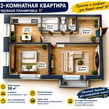 ПРОДАЖ 2-кімнатної квартири у центрі Кам'янського | «сталінка» | ГАО