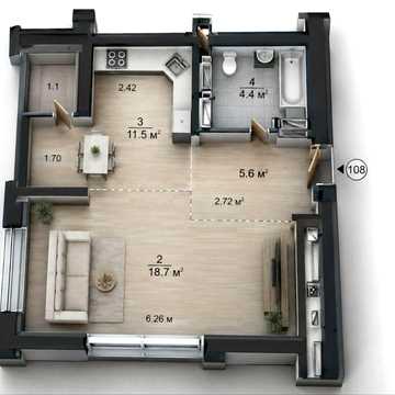 1 кімнатна квартира 41 м² Лесі Ураїнки 3 |  Автономний будинок | З паркінгом та укриттям | Без комісії ЖК Гранд Бурже