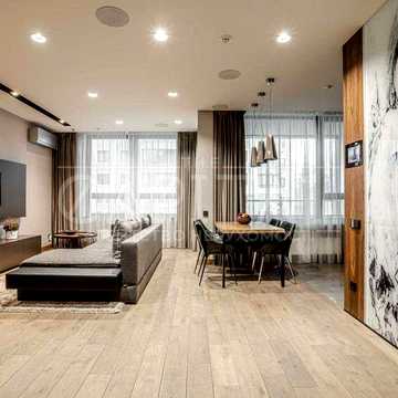 НИЗЬКИЙ ПОВЕРХ / Оренда дизайнерської 3-к квартири ЖК ''Tetris Hall'' 103м2 / ПІДЗЕМНИЙ ПАРКІНГ / Гардеробна / Балкон / + Додатково є паркомісце