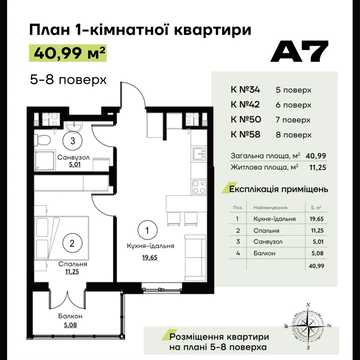 1к квартира у новому будинку.Акварель 7