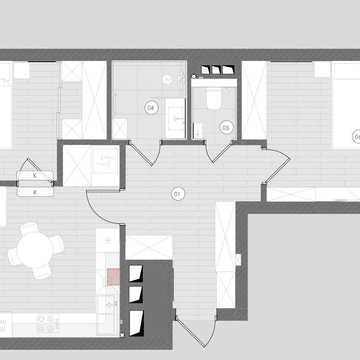 2-кімнатна квартира без ремонту Вишневе ЖК ONE HOUSE