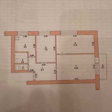 3-х кімнатна квартира
