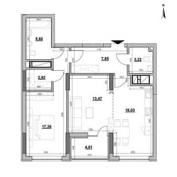 Найнижча ціна!!! Квартира 2 кімнатна Nordica Residence- Нордіка -70.36 кв ЖК Нордіка Резиденс