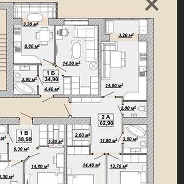 2 кім кв в центрі гарний 8 поверх ЖК Княгинин