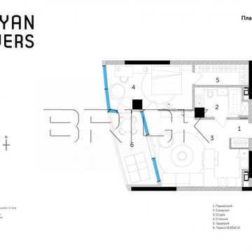 Продаж квартири ЖК Taryan Towers Тарян Тауерс, вул. Іоанна Павла ІІ, Патріса Лумумби, 62 м2 Інвестиція, Центр, Печерськ ЖК Taryan Towers