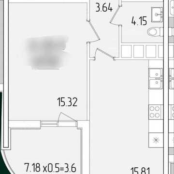 Срочная продажа! 1-комнатная квартира в 68 Жемчужине на Краснова ЖК 68 Жемчужина