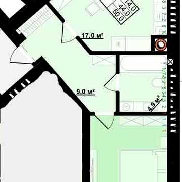 ЖК Millennium велика 1 кімнатна на здачі / розтермінування ЖК Millennium