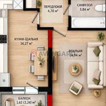 Продаж 1к Квартира Ленкавського вулиця ЖК Квартал №5
