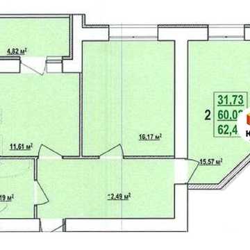 2кімн. 63м2, м. Гагаріна (м. Гагарина, ЖК Левада, Центр) 112540 -  Продаж квартири Харків - RE-112540