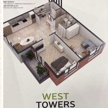 Продаж 2 кімнатної квартири ЖК"West Towers" ЖК West Towers