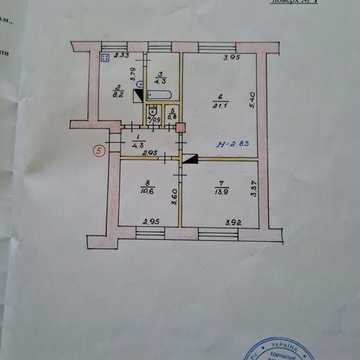 Трёхкомнатная квартира 50 метров от АТБ под жилье магазин или офис. ТОРГ! ЖК капитальный