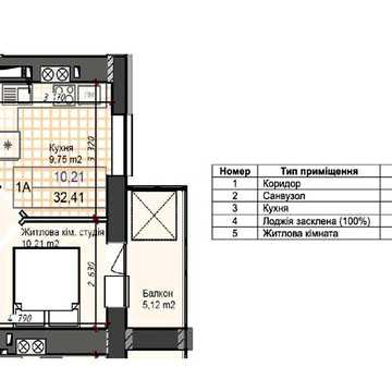 Продаж 1-кімнатної квартири в ЖК «Олімп-3», Ірпінь — 38 000 $