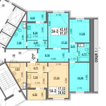 Продажа 3 к. квартира ул. Конева Маршала, д. 5Б ЖК Эврика Собственник ЖК Эврика