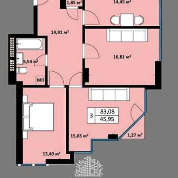 Продаж 3-км квартири на Словянській набережній; новобудова в центрі ЖК Uzh towers
