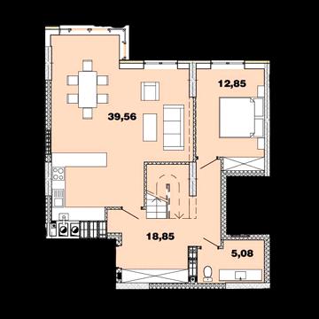 Квартира площею 146 м2 у 4 черзі ЖК «Crystal Avenue». 7 хв. до метро