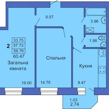 Продаж 2х кімнатної квартири по пл. Павленківській, ТРЦ"Київ"