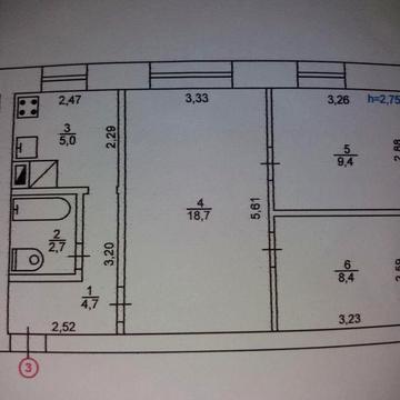 Квартира трехкомнатная в селе Гамалеевка