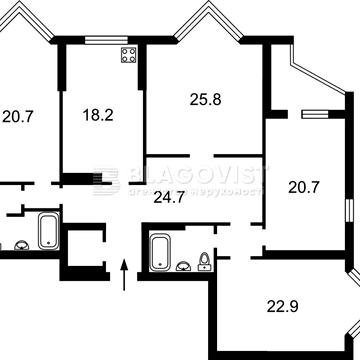 Продам видову квартиру в центрі Печерська, 157 м 2, м "Печерська" ЖК &quot;Митець&quot;