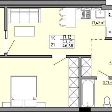 Продаж 1-кім квартири по вул Орлика ЖК Family house
