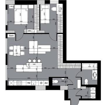 Квартира 3-кімнатна, Митниця (е-Оселя/молодіжний фонд)