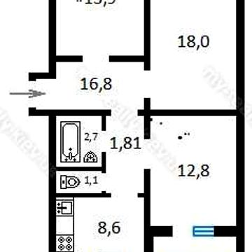 3 ком. квартиру, серия Т4, 80,3 м², ул. Героев Днепра. Без комиссии!