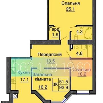 Продаж трикімнатної квартири в зданому будинку ЖК Софія Нова Теремки