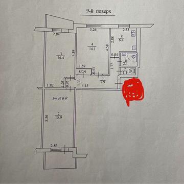 Продам 3х  комнатную квартиру Гвардейцев широнинцев 49