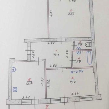 Продается 2-х комнатная квартира (Ингулец) ЖК Горняков 52