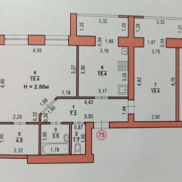 2к квартира в новобудові район "Глобус" 70.2 м2 10/10ц ЖК Відродження 50Б