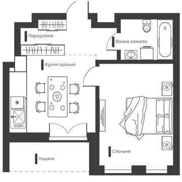 Однокомнатная квартира в ЖК Happy House ЖК Happy House