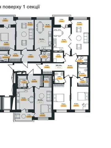 ЖК LA MANCHE, вул. Щекавицька,46, продам 1 кімнатну квартиру (49m2) ЖК LA MANCHE