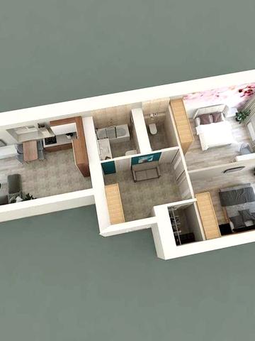 Двокімнатна велика квартира від забудовника ЖК "Острів 2"