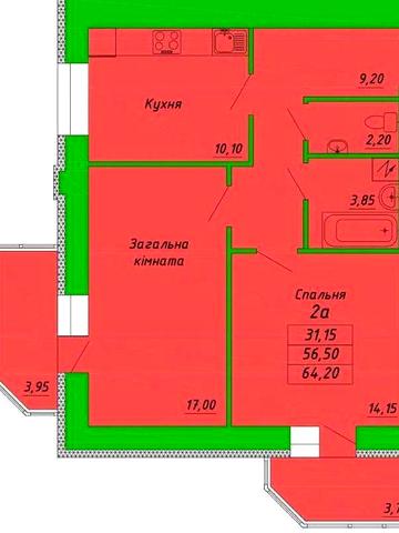 Продаж 2к. в центрі міста , здана новобудова ЖК Пушкарівська 22Д