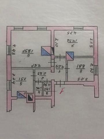 Продається 3-х кімнатна  квартира