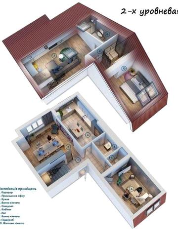 Дворівнева ГОТОВА 4кім квартира в ЖК 7я. Розстрочка до 3-х років ЖК 7'я