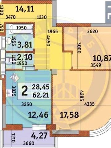 Продається 2 кімнатна квартира 62м2 в ЖК Урлівський 2 ЖК Урлівський 2